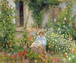 Mutter und Kind in den Blumen, 1879